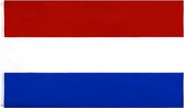 Nederlandse vlag - 90 x 150 cm - Vlaggen - Holland - Koningsdag - Polyester - rood - wit - blauw