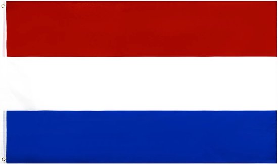 Nederlandse vlag - 90 x 150 cm - Vlaggen - Holland - Koningsdag - Polyester  - rood -... | bol
