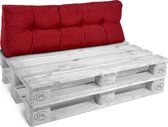 Beautissu Style – Palletkussen Rugkussen Rood 120x40 cm voor Palletbank – Matraskussen Kwaliteit