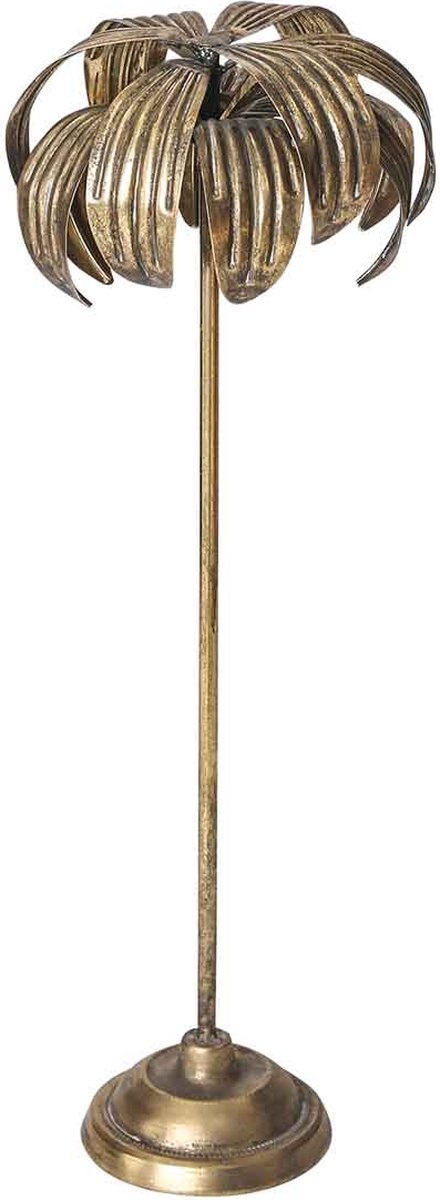 PTMD Darrin Palm Standaard - H49,5 x Ø17 cm - Metaal - Goud