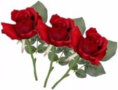 Bouquet de 10 roses artificielles rouges
