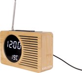 Alarmklok Retro - Radio - Bamboe