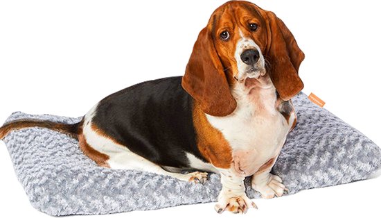 Happysnoots Hondenkussen 70 x 50cm - Hondenbed - Donut Dog Bed - Fluffy - Grijs - Wasbaar