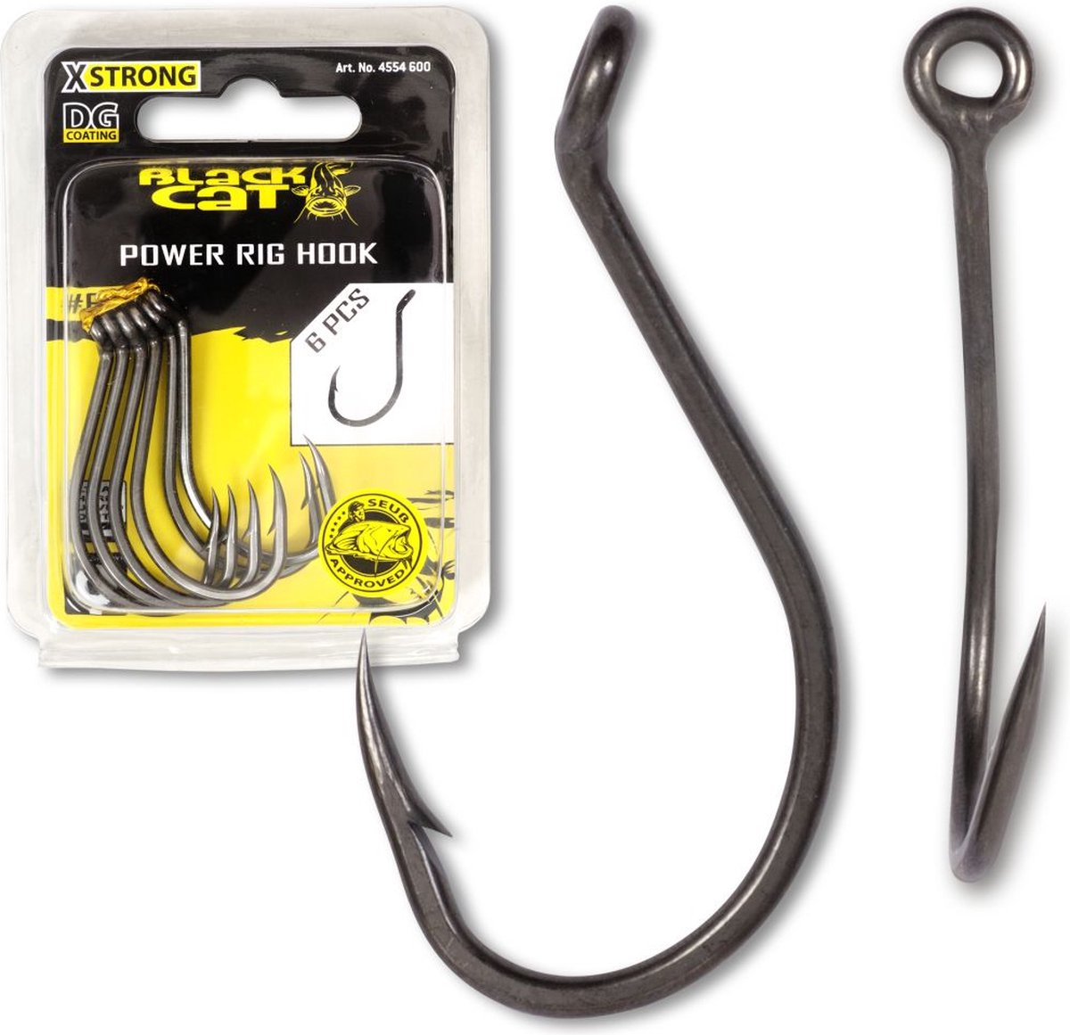Black Cat Power Rig Hook DG Coating 6st. Size 5/0