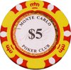 Afbeelding van het spelletje Poker chips - Poker - Pokerset - Poker chip met waarde 5 - Monte Carlo poker chip - Fiches - Poker fiches - Poker chip - Klei fiches - Cave & Garden