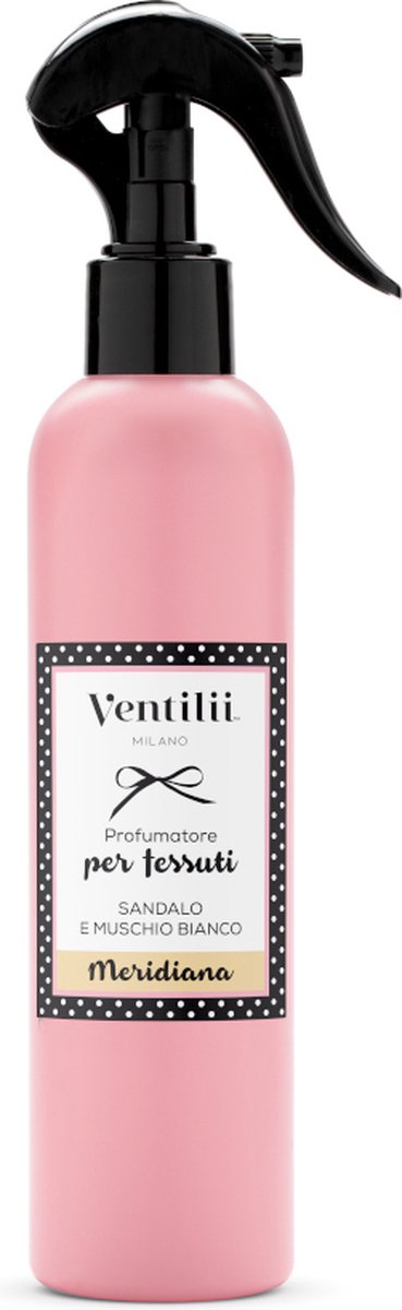 Roomspray Meridiana 250ml – Ventilii Milano® | Huisparfum interieurspray geurverspreider textielverfrisser