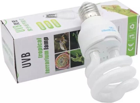 UVB - terrarium lamp - 13 watt - UVB 10.0 - reptielenlamp - spiraallamp - Merkloos