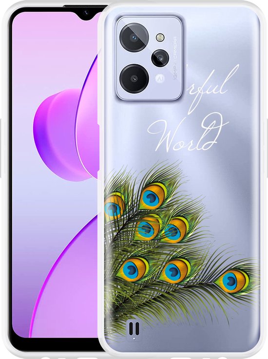 Realme C31 Hoesje Peacock World Designed By Cazy Bol 