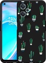 OnePlus Nord CE2 Lite Hoesje Zwart Cactus - Designed by Cazy