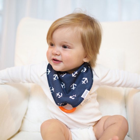 Dr Brown's - Slabetje Met Bijtring - Baby slabbetjes bandana stijl van Dr. Brown's — afbeelding 2