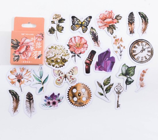 Bullet Journal Stickers – Planner Agenda Stickers – 46 Stuks – Bloemen – Planten – Botanisch – Scrapbook stickers – Bujo stickers – Stickers volwassenen en kinderen