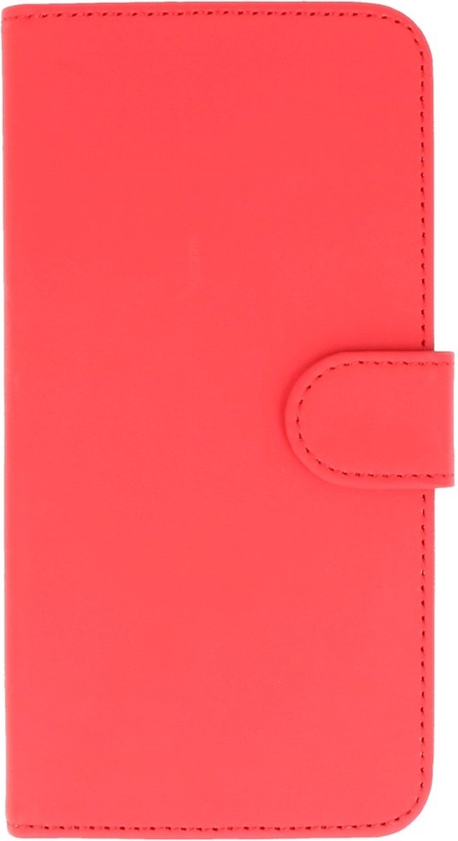 Effen Bookstyle Hoes Geschikt voor iPhone 6 Plus Rood