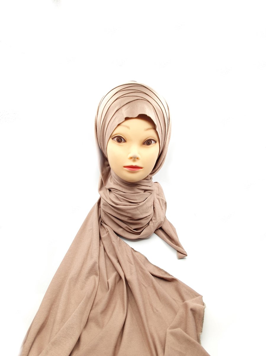 Elagante kaki hoofddoek, Mooie hijab.