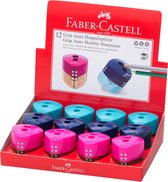 Faber-Castell dubbele puntenslijper - Grip - display 12 stuks assorti kleuren - FC-183103