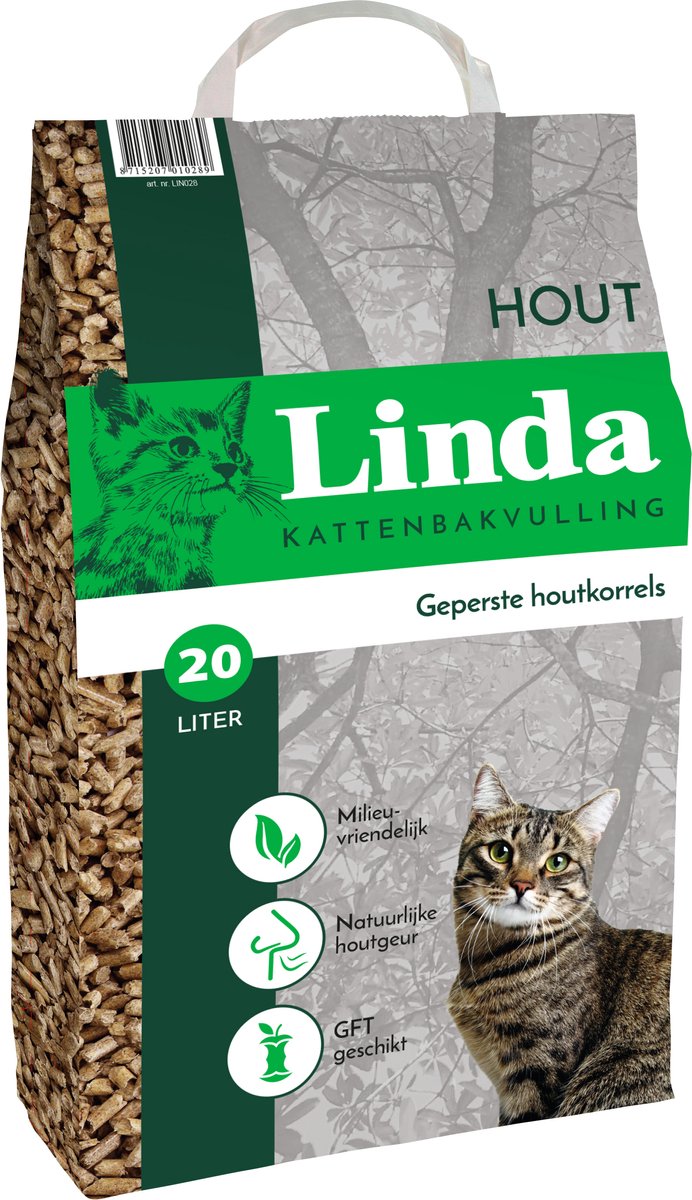 Linda Hout Kattenbakvulling 20 Liter - Kattenbakkorrel - Geperste  Gerecyclede Houtkorrel | bol.com