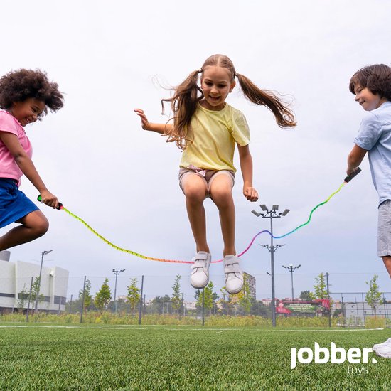 Jobber Ropes Playrope Springtouw - voor kinderen - gekleurd - rubber - Jobber Toys