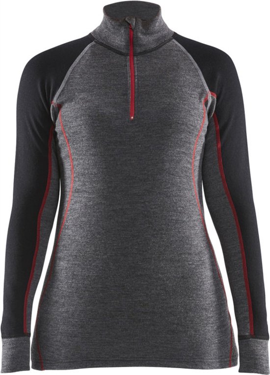 Blaklader Dames onderhemd met rits XWARM 7299-1736 - Medium Grijs/Zwart - XS