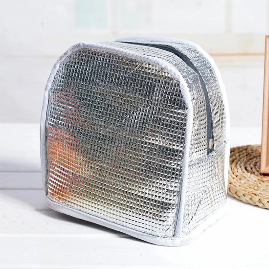 Lunch Bag - Blauw/Wit - Koeltas - Polyester / Nylon - 23x15x20 cm - Fashion Favorite van Fashion Favorite — afbeelding 2
