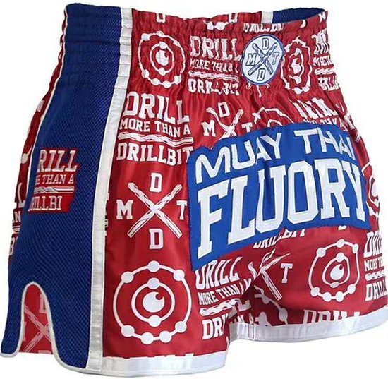 Fluory Kickboxing Short Muay Thai Short Drill Rouge taille M