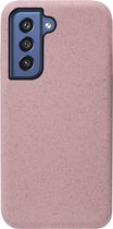 ADEL Tarwe Stro TPU Back Cover Softcase Hoesje Geschikt voor Samsung Galaxy S21 FE - Duurzaam Afbreekbaar Milieuvriendelijk Roze