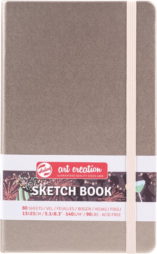 Art creation schetsboek 13×21 cm 140g champagne pink