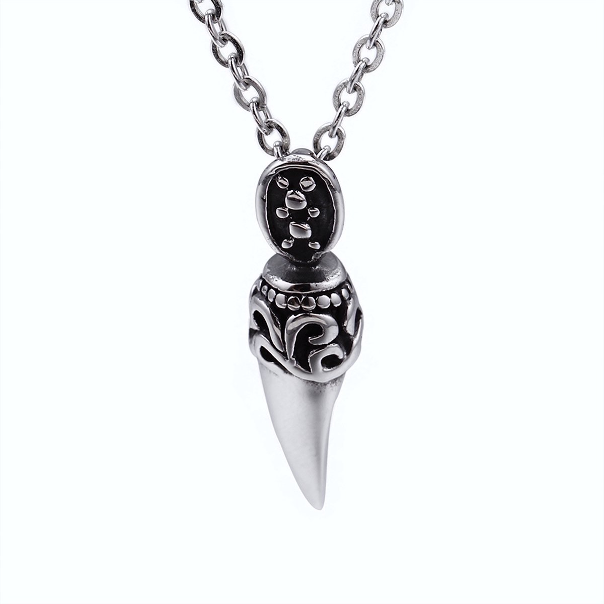 ICYBOY Viking Mjolnir Rune Amulet Roestvrije Stalen Pendant [Wolf Tooth] Kalen Nordic Norse Viking Jewelry Stainless Steel