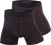 Cavello Microfiber Boxers de 2 Violet/ Zwart