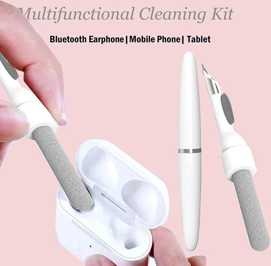 Airpods Reinigungsset Für Airpods 1/2/3/Pro, Kuataty 3 In 1 Kreatives Kopfhorer Cleaning Kit Tragbarer Airpod Zubehor Reinigungsstift Kompatibel Kopfhorer Ladebox Kamera Pc Handy
