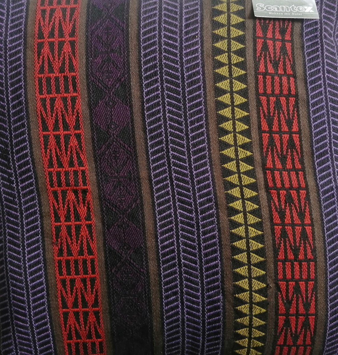 Scantex- Kussenhoes - 100% Katoen - Paars- Rood- Bruin- Geel- 40 x 40 cm - 2 stuks.