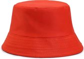 Bucket Hat - Dubbelzijdig te dragen - One Size Vissershoedje - Oranje / Zwart