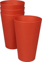 ZUPERZOZIAL - C-PLA, gobelets, RELOAD-CUP, terra red, rouge, 400ml, set/4