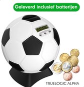 TrueLogic Alpha digitale muntenteller - Digitale voetbal spaarpot - Spaarpot jongen- Spaarpot meisje - Spaarpot baby - Cadeautip