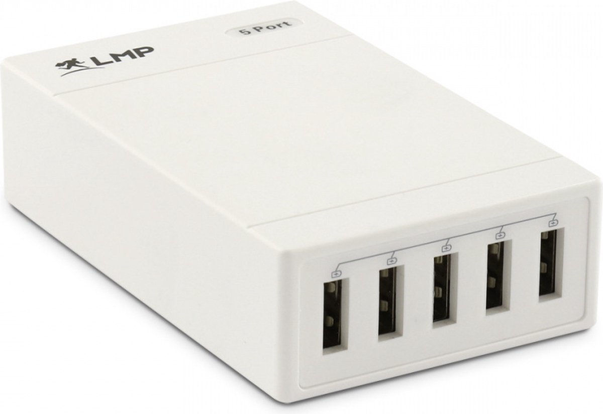 LMP - Smartcharger 5-Port USB charger 5V 8A/40W - Wit