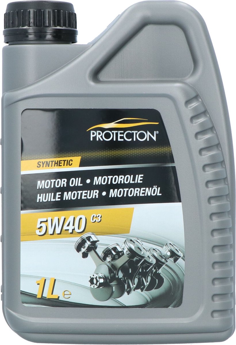 Protecton Motorolie 5W-40 C3 – Synthetisch - Voor benzine-, LPG- & dieselmotoren – Mid-SAPS brandstof besparend - Speciaal ontwikkeld voor pompverstuiver dieselmotoren – 1 Liter