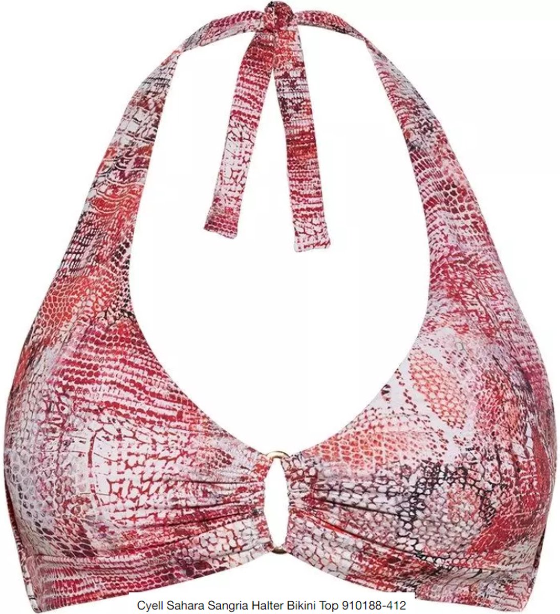 Cyell Halter Bikinitop - Sahara Sangria Rood