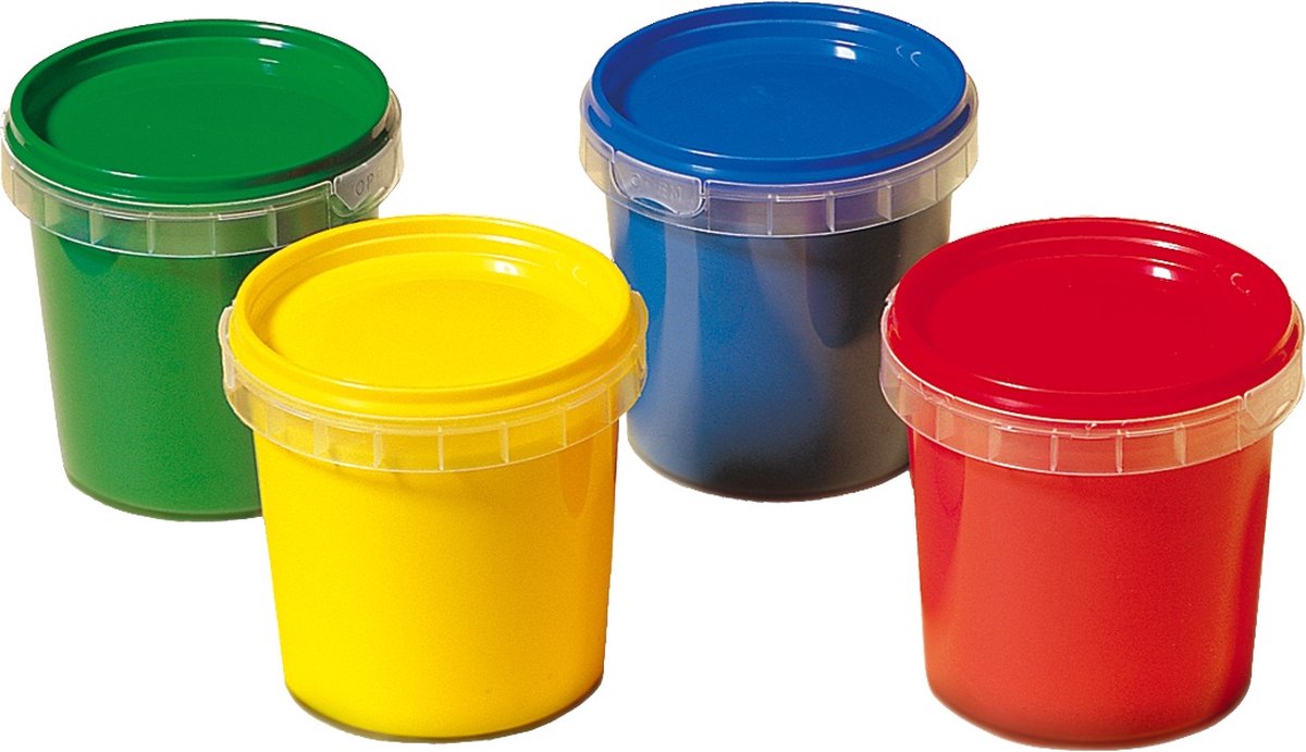 SES Creative - My First - Vingerverf - 4 kleuren – mengbaar – glutenvrij - makkelijk uitwasbaar - Verven voor de allerkleinsten – 4x145ml - Vanaf 1 jaar — afbeelding 5