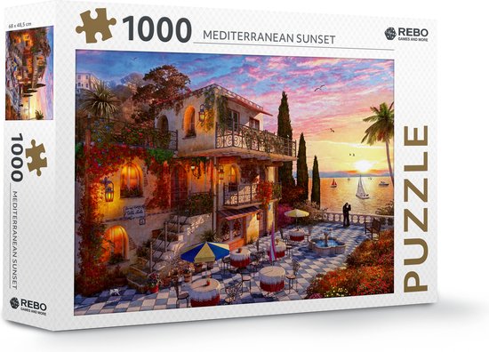 Foto: Rebo productions legpuzzel mediterranean sunset 1000 stukjes