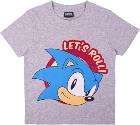 Sonic the Hedgehog t-shirt - grijs - Maat 152 / 12 jaar