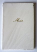 Original Crown Mill - The Art of Table - 6 menukaarten – crème