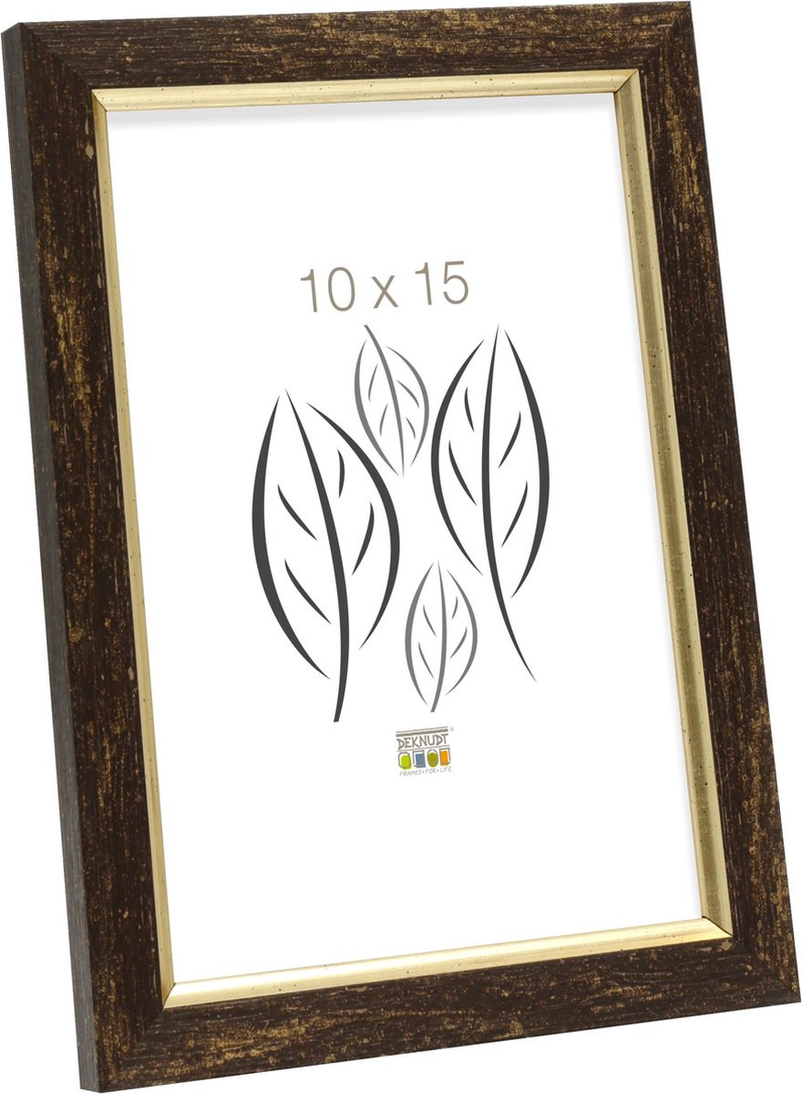 Deknudt Frames fotolijst S46AA3 - goudkleur met biesje - foto 10x15 cm