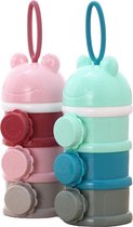 Tour de Lait en poudre [2 PCS] - Récipients de stockage d'aliments pour Nourriture pour bébé - Boîtes de dosage de Lait en poudre - Cadeau de maternité - Sans BPA / ROSE