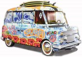 Wanddecoratie - Surf Bus - Tinnen plaat met 3D effect