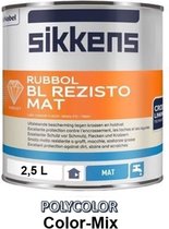 Sikkens Rubbol BL Rezisto Matt - Peinture intérieure à base d'eau extrêmement résistante - 2,50 L - RAL 9003 - Blanc de sécurité