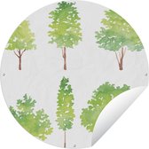 Garden Circle Aquarelle - Arbre - Aquarelle - 90x90 cm - Affiche Ronde de Jardin - Extérieur