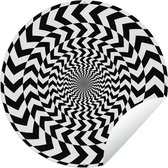 Tuincirkel Optische illusie draaikolk - 150x150 cm - Ronde Tuinposter - Buiten