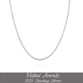 Velini jewels-2MM box halsketting-925 Zilver Ketting- roestvrij -45cm met lobster lock