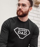 Vaderdag Trui Super Dad | Kleur Zwart | Maat 2XL | Vaderdag Kados / Cadeautjes