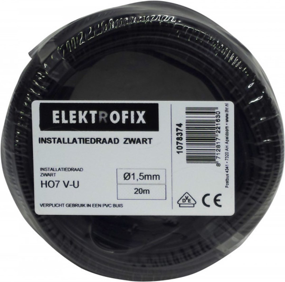Vd-Draad 1,5Mm2 Zwart 20M