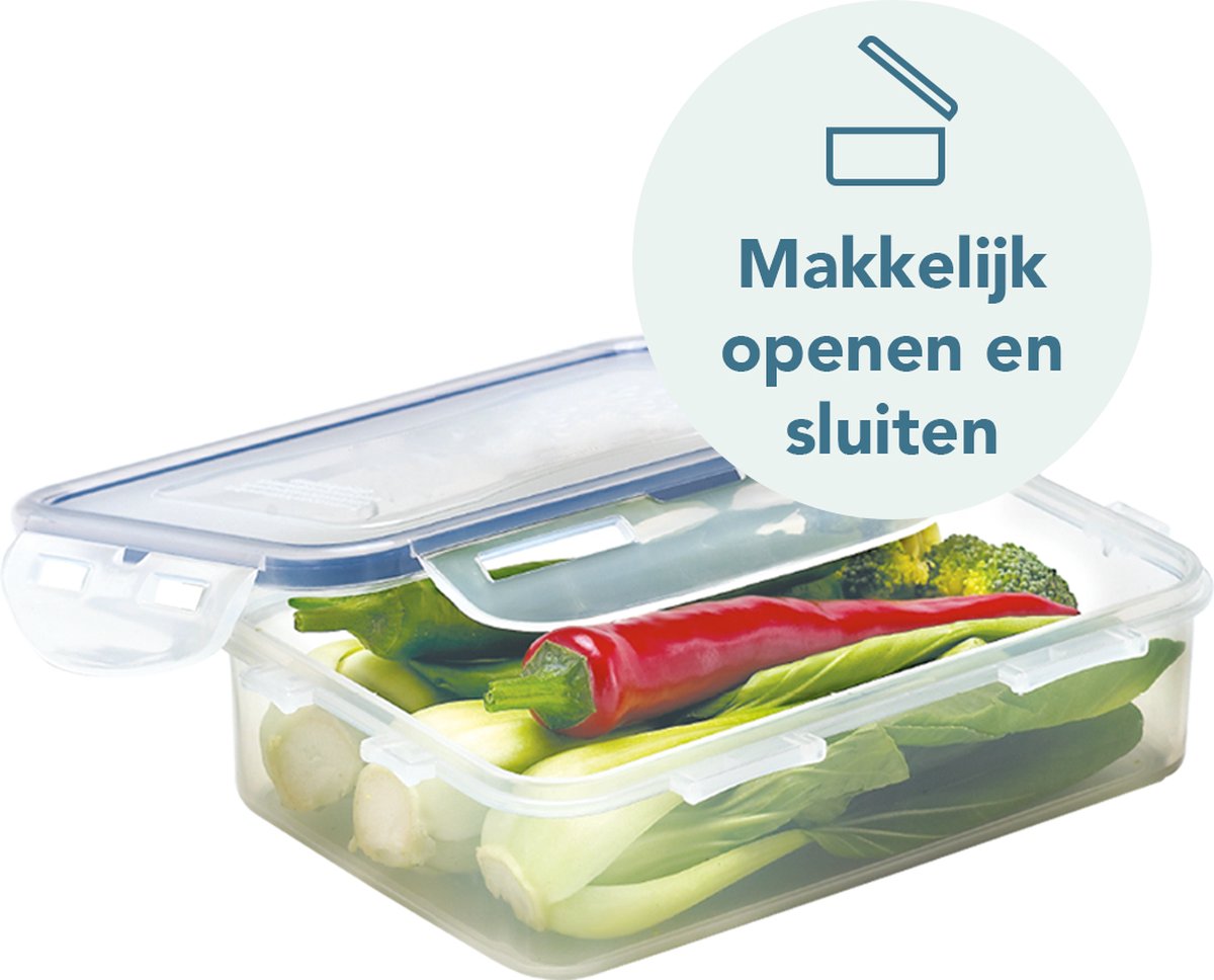 Lock&Lock Diepvriesbakjes - Meal prep bakjes - Vershoudbakjes - 550 ml - Set 6 stuks - 100% Lekvrij - BPA vrij - PFAS vrij - Magnetron bakjes met deksel - Diepvriesdozen - Bewaarbakjes - Vershouddoos - Transparant — afbeelding 3