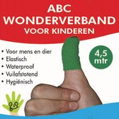 ABC-Wondverband GROEN voor kinderen - 4.5 m x 5 cm | Zelfhechtend verband | Elastisch | waterproof | hygiënisch | ademend | vuilafstotend